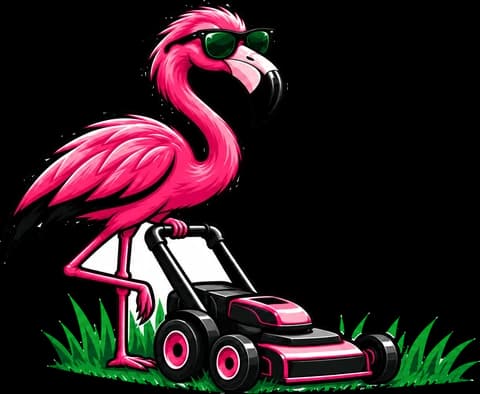 The Mingo Mows flamingo